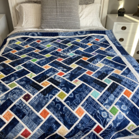 Indigo Lattice Quilt Pattern